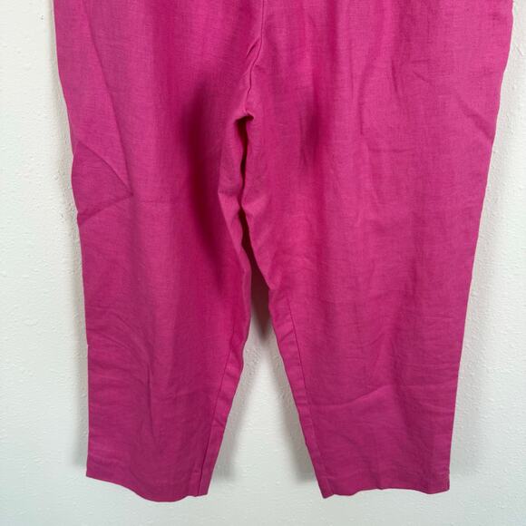 Vintage Stonebridge Women Linen Blend Pants Size 8P Straight Leg Beach Coastal - Picture 3 of 7